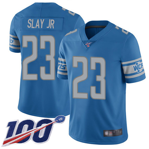Detroit Lions Limited Blue Men Darius Slay Home Jersey NFL Football #23 100th Season Vapor Untouchable->detroit lions->NFL Jersey